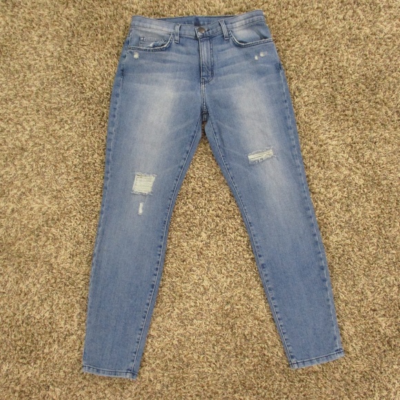 Current/Elliot Jeans Women's 31 Medium Wash High Waist Ankle Skinny‎ Denim - Picture 1 of 8
